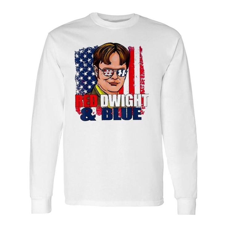 4Th Of July Merica Red Dwights And Blue American Flag Long Sleeve T-Shirt T-Shirt