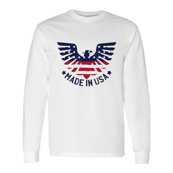 4th Patriotic Made In USA American Pride Eagle Long Sleeve T-Shirt