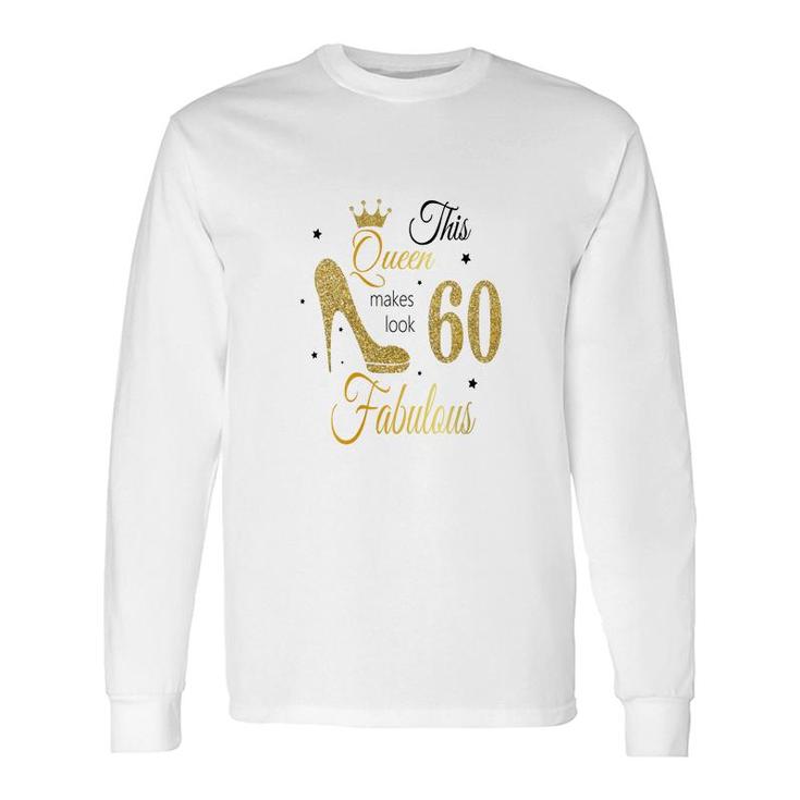60 Gold With Black 60Th Birthday Long Sleeve T-Shirt