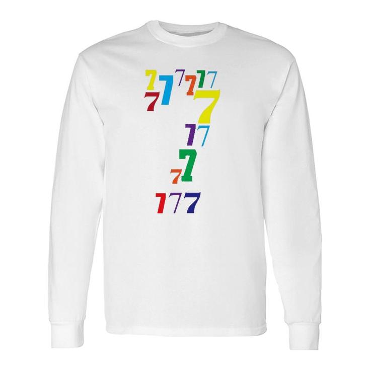 7 Years Old Birthday 7Th B-Day Number 7 Ver2 Long Sleeve T-Shirt