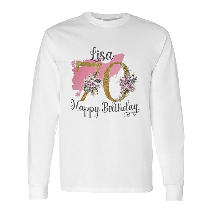 70th Birthday For Mum Floral Long Sleeve T-Shirt