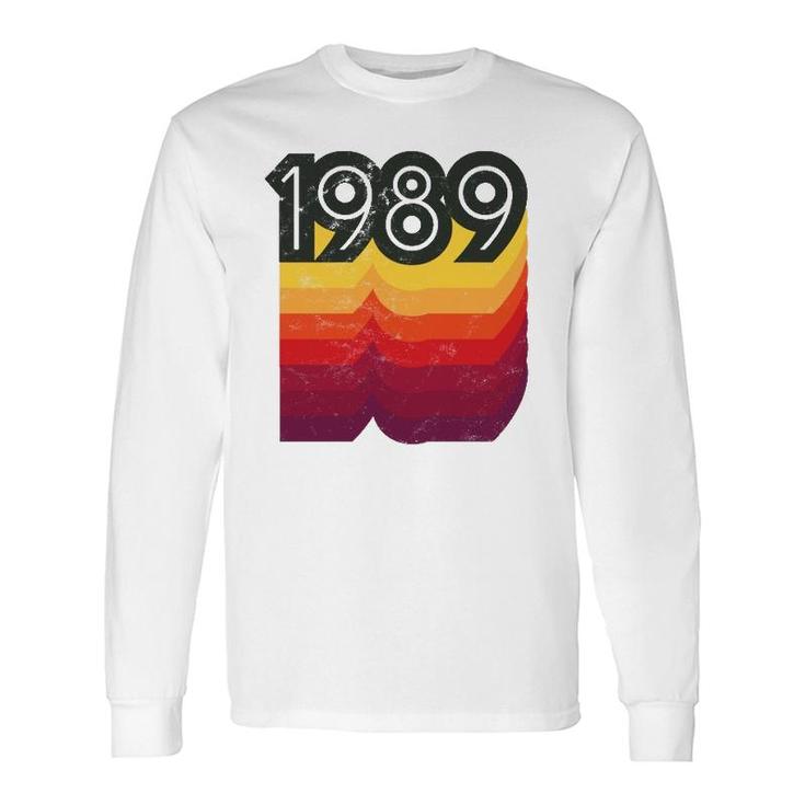 80S Style Retro 33Rd Birthday Vintage 1989 Long Sleeve T-Shirt T-Shirt
