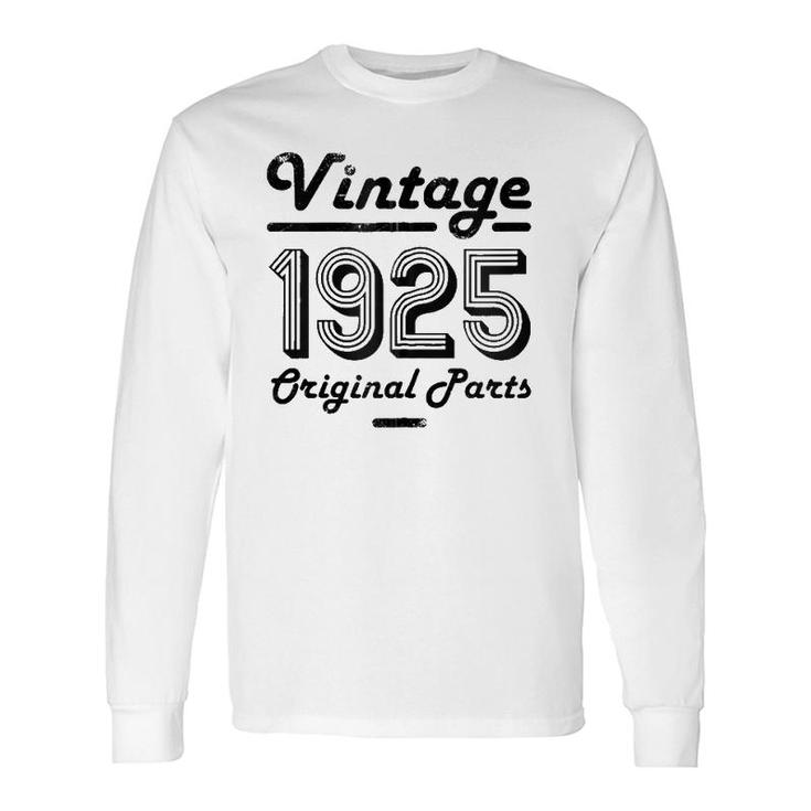 96Th Birthday Vintage 96 Years Old For Her 1925 Zip Long Sleeve T-Shirt