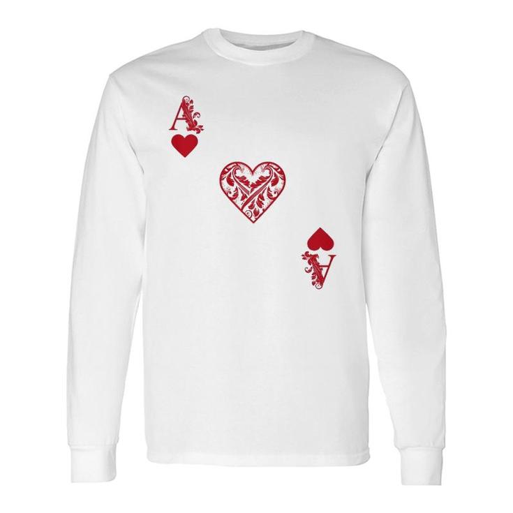 Ace Of Hearts Costume Halloween Long Sleeve T-Shirt T-Shirt