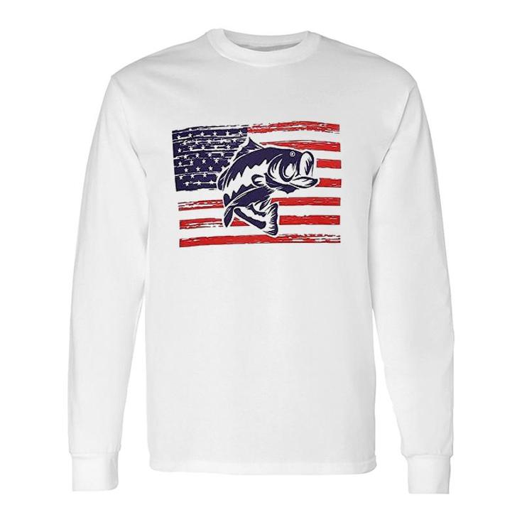 America Flag Fishing Long Sleeve T-Shirt T-Shirt