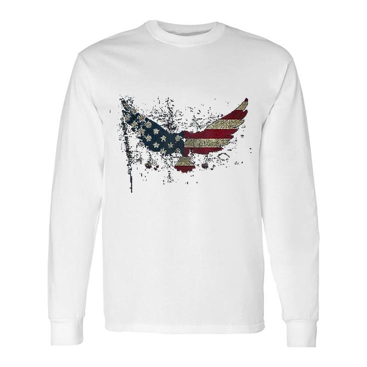 American Flag Eagle Long Sleeve T-Shirt