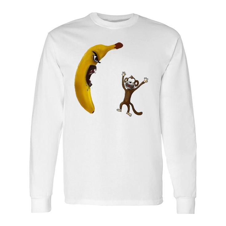Angry Banana Threaten Monkey Long Sleeve T-Shirt T-Shirt
