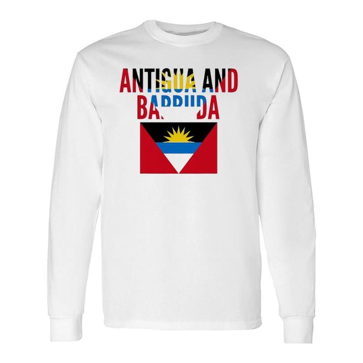 Antiguan Antigua And Barbuda Country Flag Long Sleeve T-Shirt T-Shirt