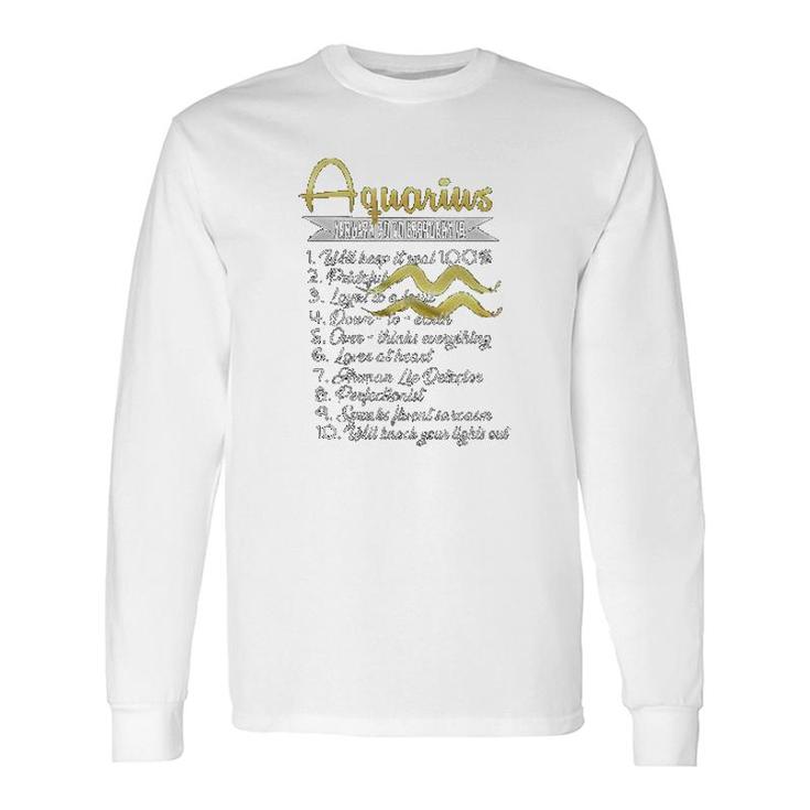 Aquarius Personality Long Sleeve T-Shirt