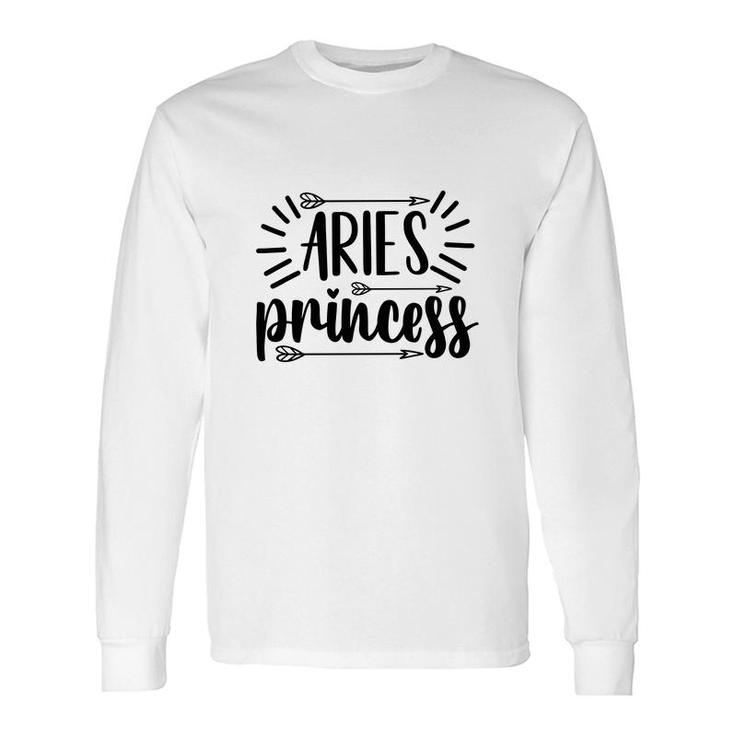 Aries Girl Black Princess For Cool Black Great Birthday Long Sleeve T-Shirt