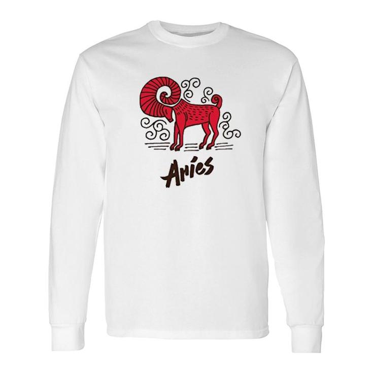 Aries Zodiac Symbol Long Sleeve T-Shirt T-Shirt
