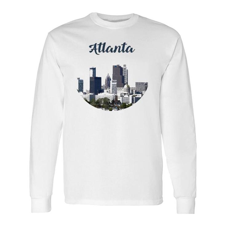 Atlanta Skyline Graphic City Usa America Outfit Long Sleeve T-Shirt T-Shirt