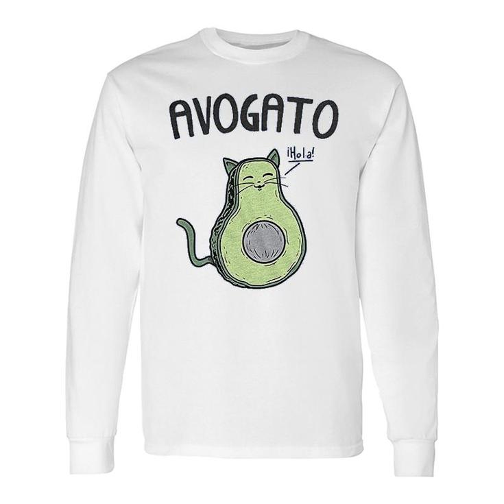Avogato Avocado Cat Long Sleeve T-Shirt T-Shirt