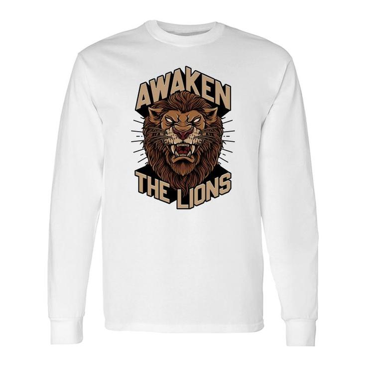 Awaken The Lions Lion Long Sleeve T-Shirt