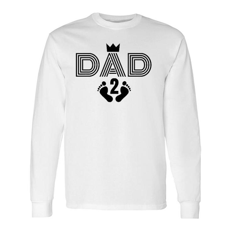 Baby Number 2 Pregnancy Announcement Dad To Be Of 2 Long Sleeve T-Shirt T-Shirt