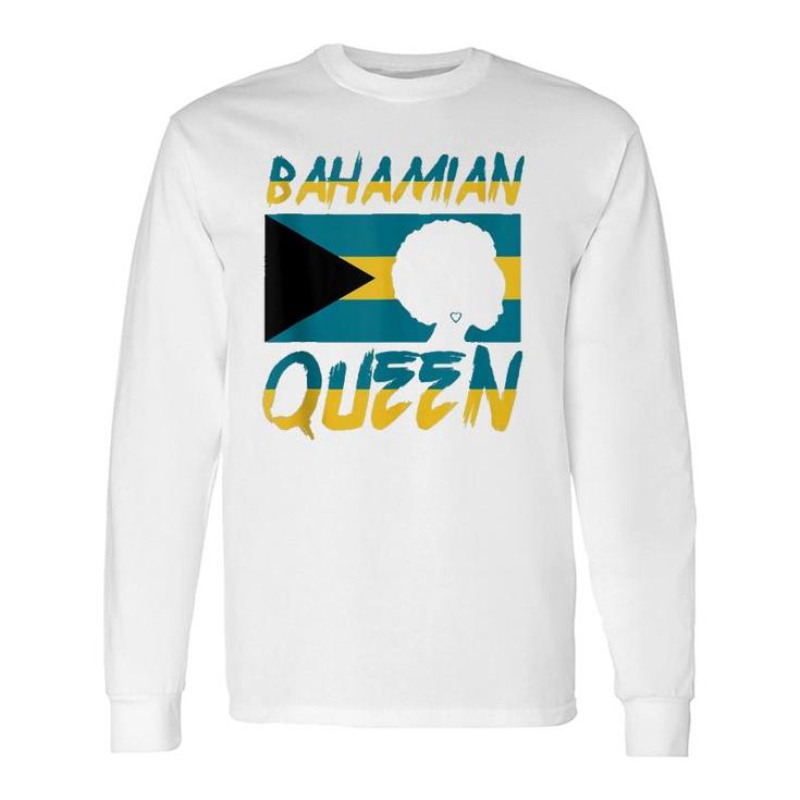 Bahamian Queen Bahamas Flag Pride Home Country Heritage Long Sleeve T-Shirt T-Shirt