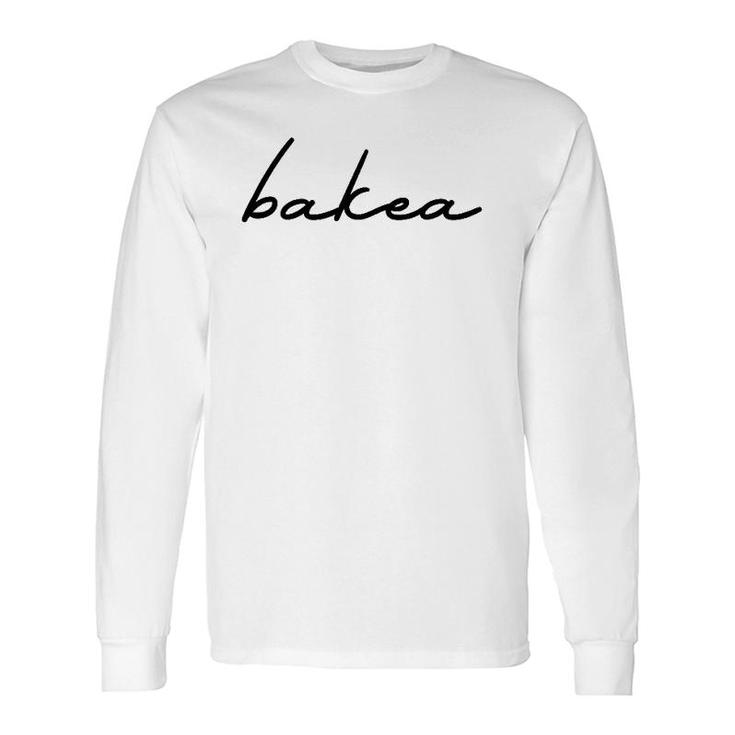 Bakea Basque Peace Black Text Long Sleeve T-Shirt