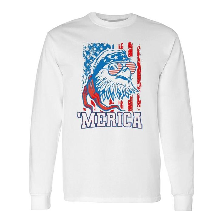 Bald Eagle American Flag Patriotic Usa 4Th Of July Long Sleeve T-Shirt T-Shirt