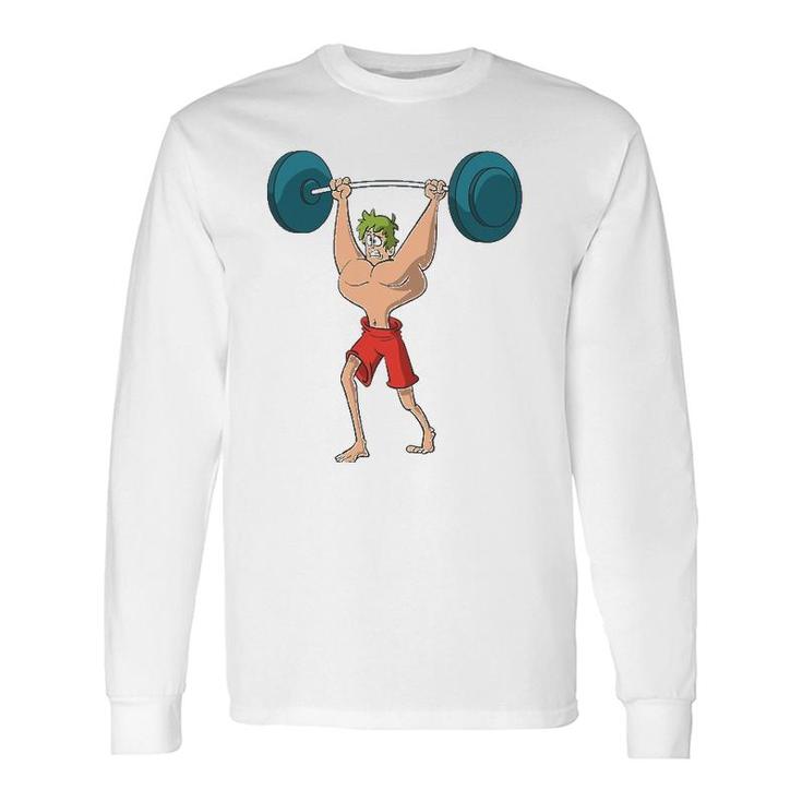 Barbell Weight Lifting Workout Long Sleeve T-Shirt T-Shirt