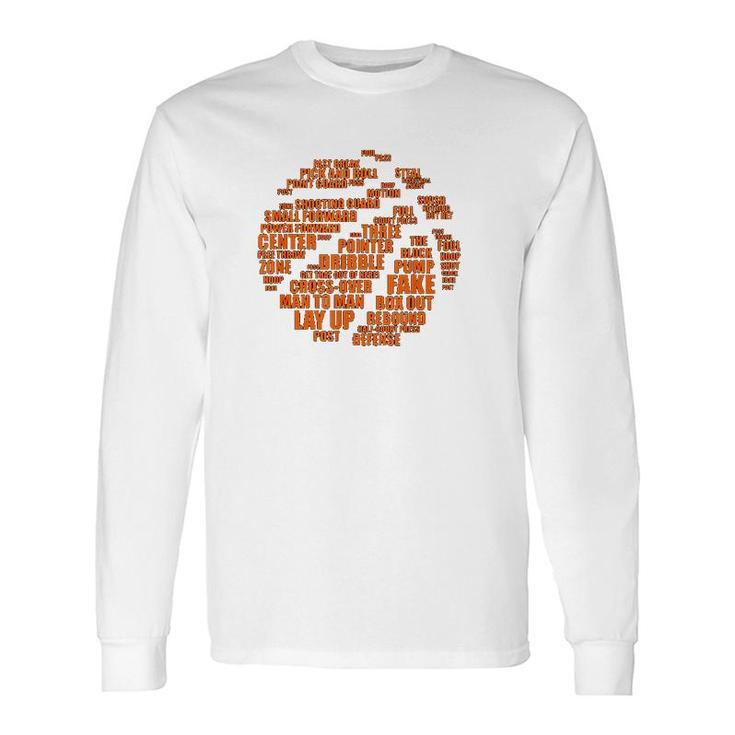 Basketball Terms Motivational Word Cloud Long Sleeve T-Shirt T-Shirt