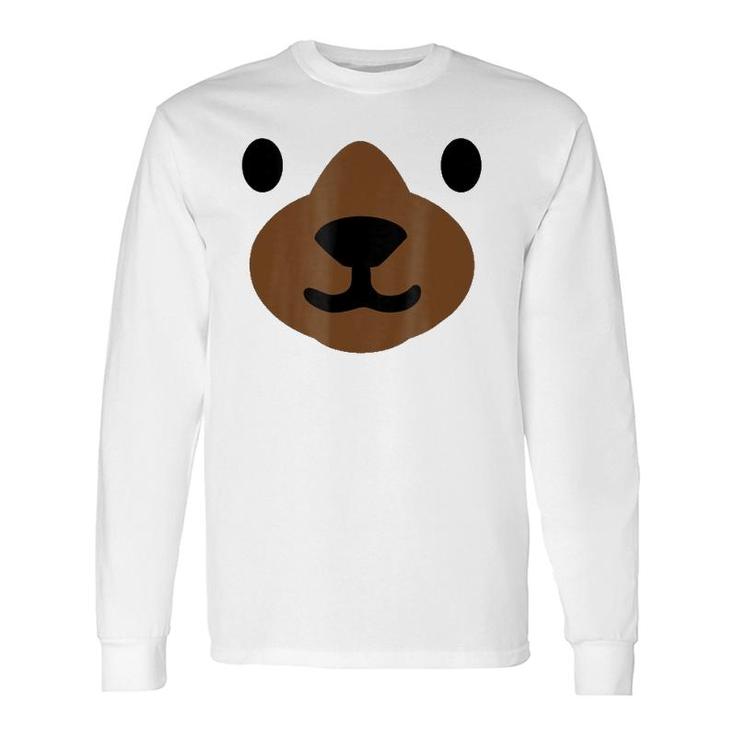 Bear Face Halloween Costume Long Sleeve T-Shirt T-Shirt