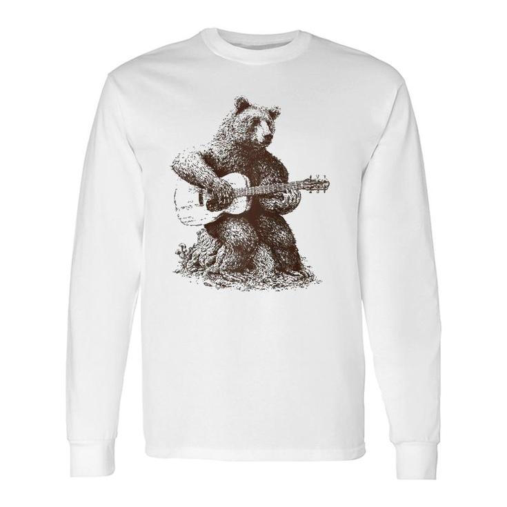 Bear-Playing Guitar For Raglan Baseball Tee Long Sleeve T-Shirt T-Shirt