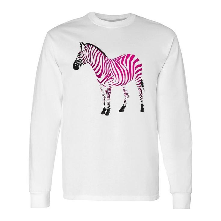 Beautiful Zebra Pink Sassy Art Long Sleeve T-Shirt T-Shirt