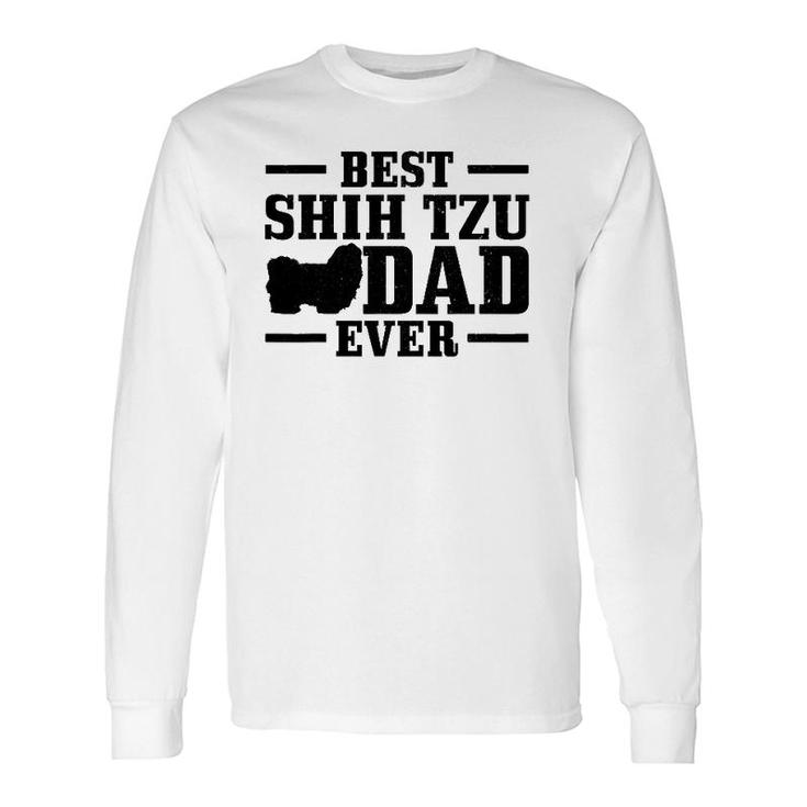 Best Shih Tzu Dad Ever Cute Shih Tzu Zip Up Hoodie Back Print