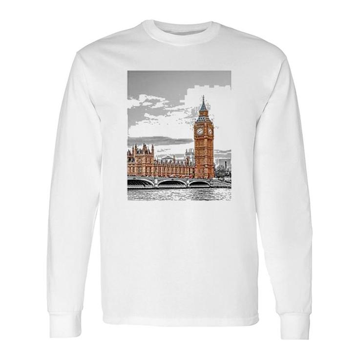 Big Ben Tower Of London London Tower Clock Long Sleeve T-Shirt