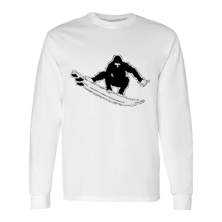 Bigfoot Surfing Long Sleeve T-Shirt T-Shirt