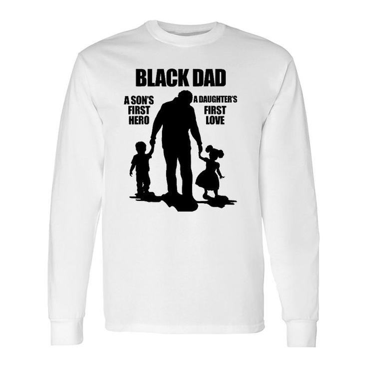 Black African American Father's Day Afrocentric Dad Long Sleeve T-Shirt T-Shirt