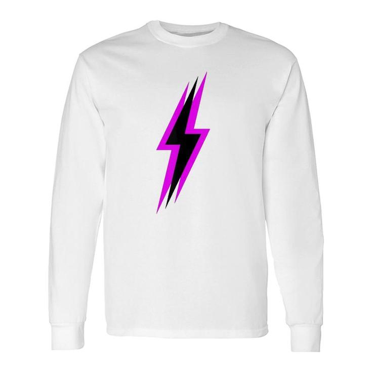 Black And Purple Lightning Bolt Long Sleeve T-Shirt T-Shirt