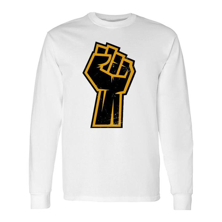 Black History Month African American Golden Protest Fist Long Sleeve T-Shirt T-Shirt