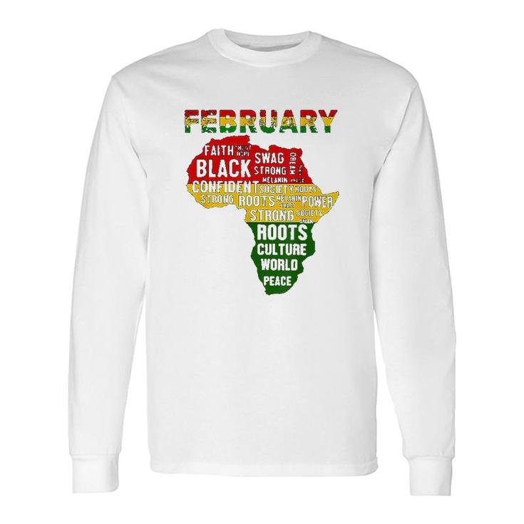 Black History Month African Map Colors Long Sleeve T-Shirt T-Shirt