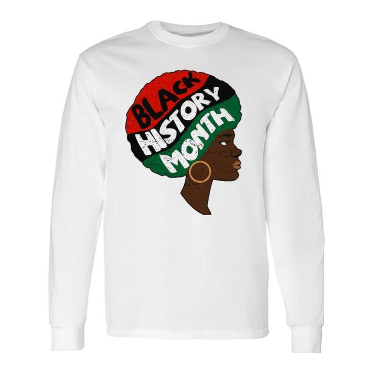 Black History Month Proud Afro African Queen Freedom Long Sleeve T-Shirt T-Shirt