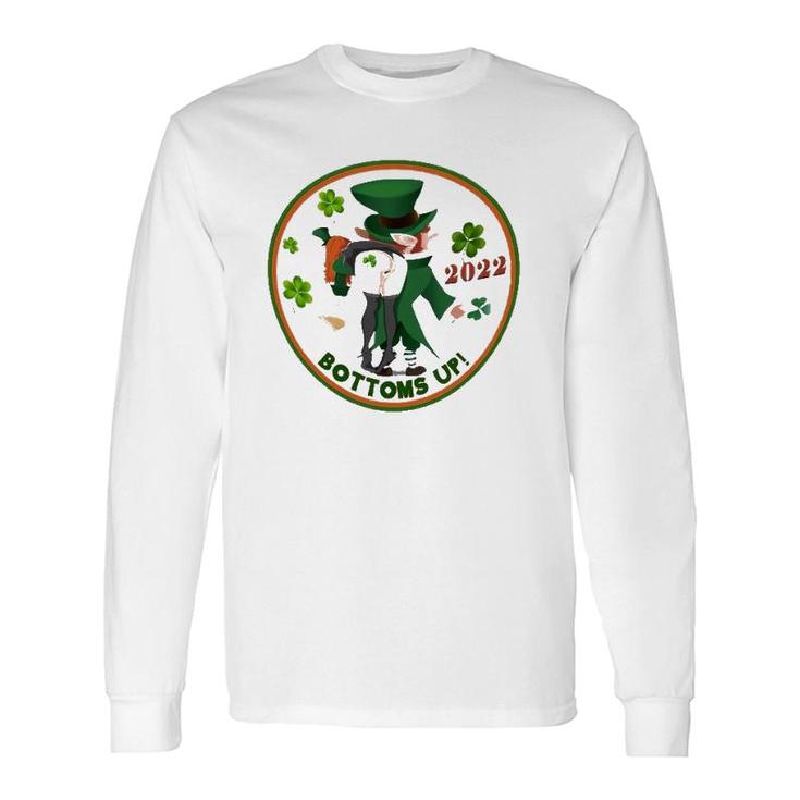 Bottoms Up Leprechaun St Patrick's Day 2022 Ver2 Long Sleeve T-Shirt T-Shirt