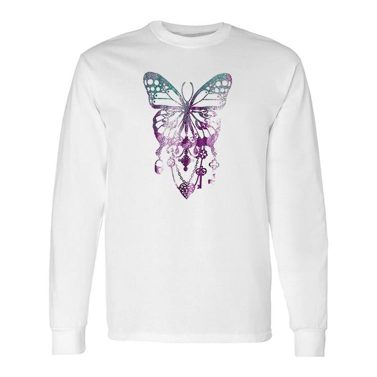 Butterfly Grahpic Art Long Sleeve T-Shirt
