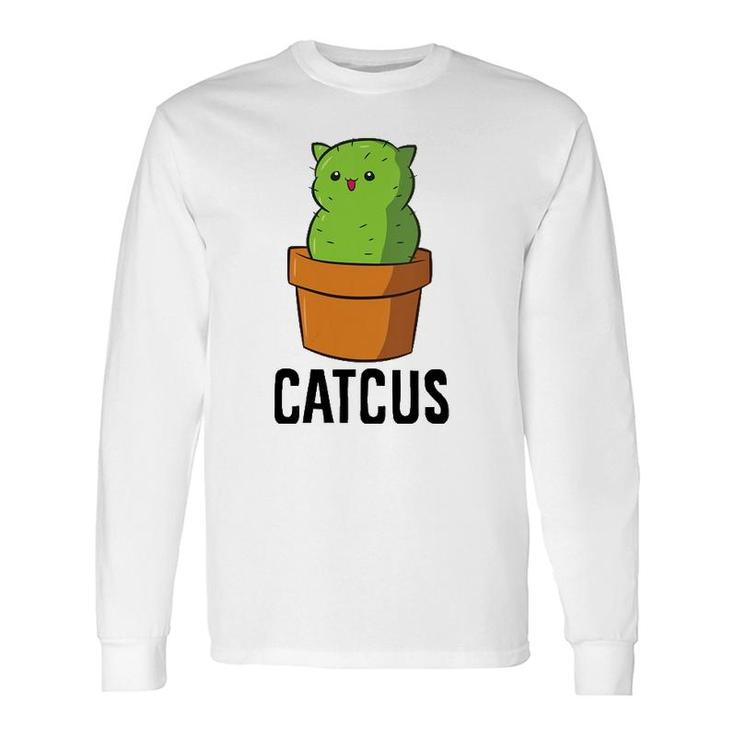 Cactus Cat Mexican Cactus Cinco De Mayo Catcus V-Neck Long Sleeve T-Shirt T-Shirt