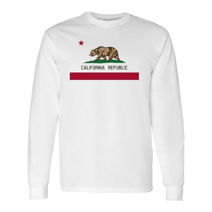 California 'Bear Republic' State Flag Long Sleeve T-Shirt T-Shirt