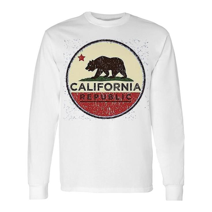California State Flag Republic Los Angeles Bear Long Sleeve T-Shirt T-Shirt