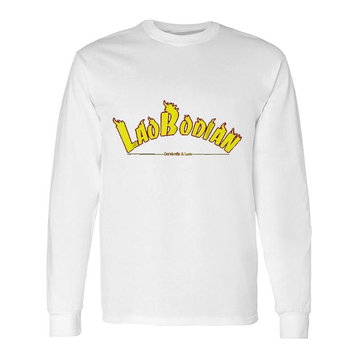 Cambodia Laos Flaming Text Laobodian Long Sleeve T-Shirt