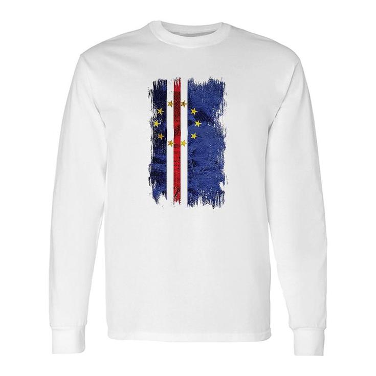 Cape Verde Grunge Flag Long Sleeve T-Shirt