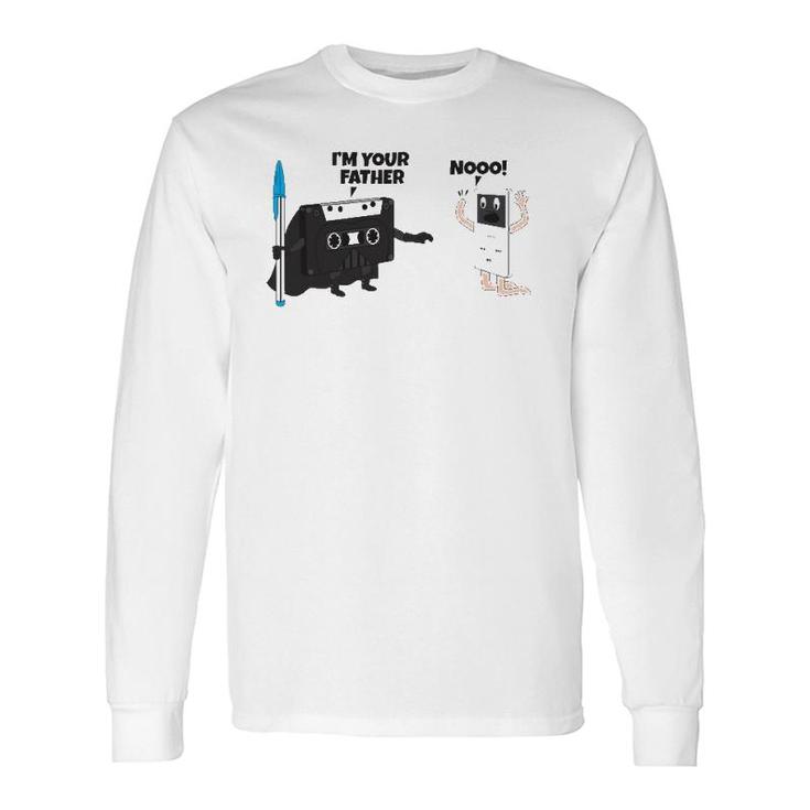 Cassette Tape I Am Your Father Novelty Graphic Long Sleeve T-Shirt T-Shirt