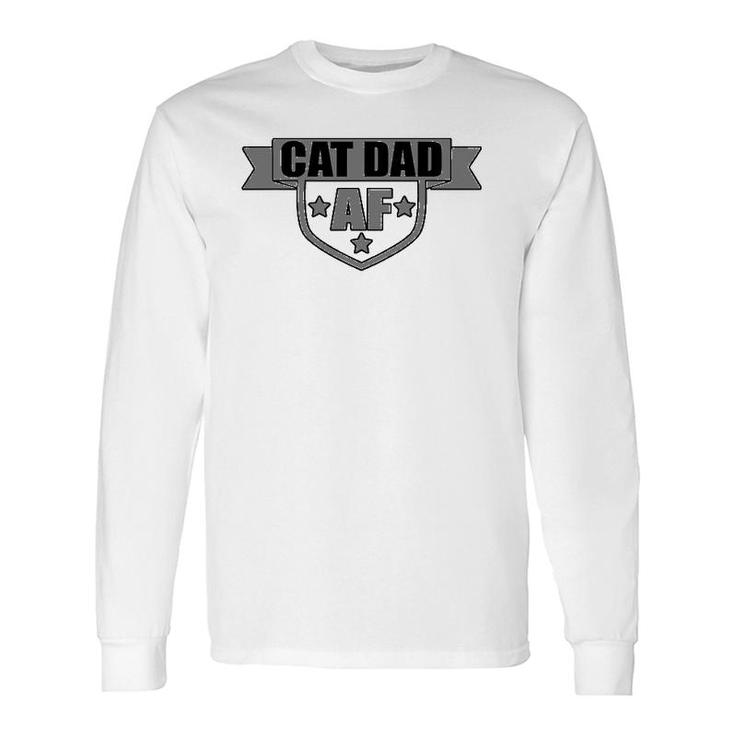 Cat Dad Af Pet Owner Lover Tee Long Sleeve T-Shirt T-Shirt