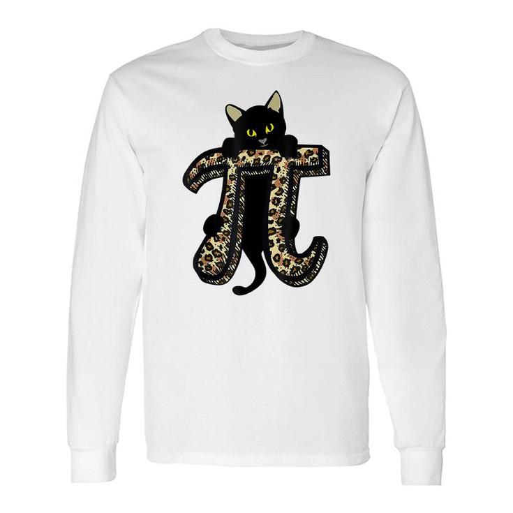 Cat Leopard Happy Pi Day Math Teacher Students 314 Long Sleeve T-Shirt
