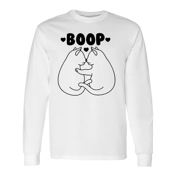 Cats Booping Noses Cat Boop Long Sleeve T-Shirt T-Shirt