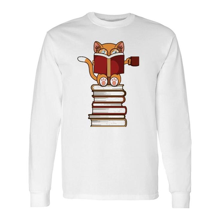 Cats And Reading Books Literature Long Sleeve T-Shirt T-Shirt