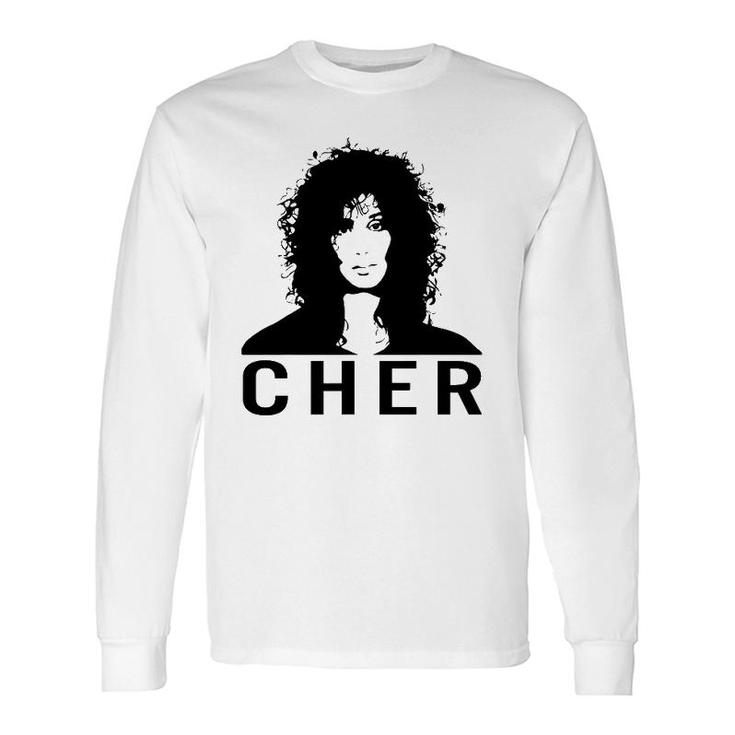 Graphic Cher's Art Essential Distressed Country Music Long Sleeve T-Shirt