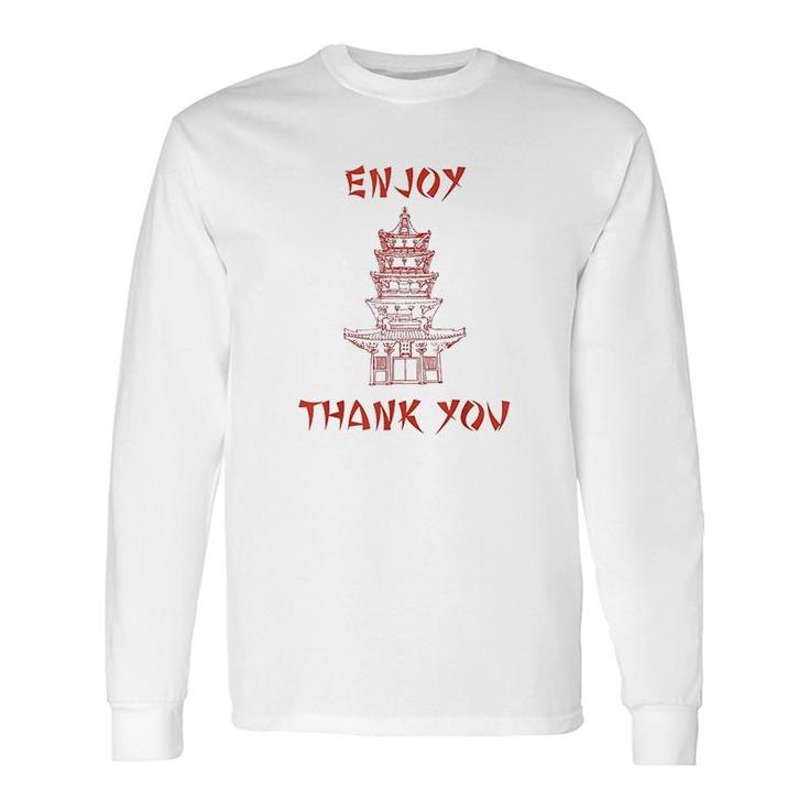 Chinese Food Take Out Box Costume Chinese Red Long Sleeve T-Shirt