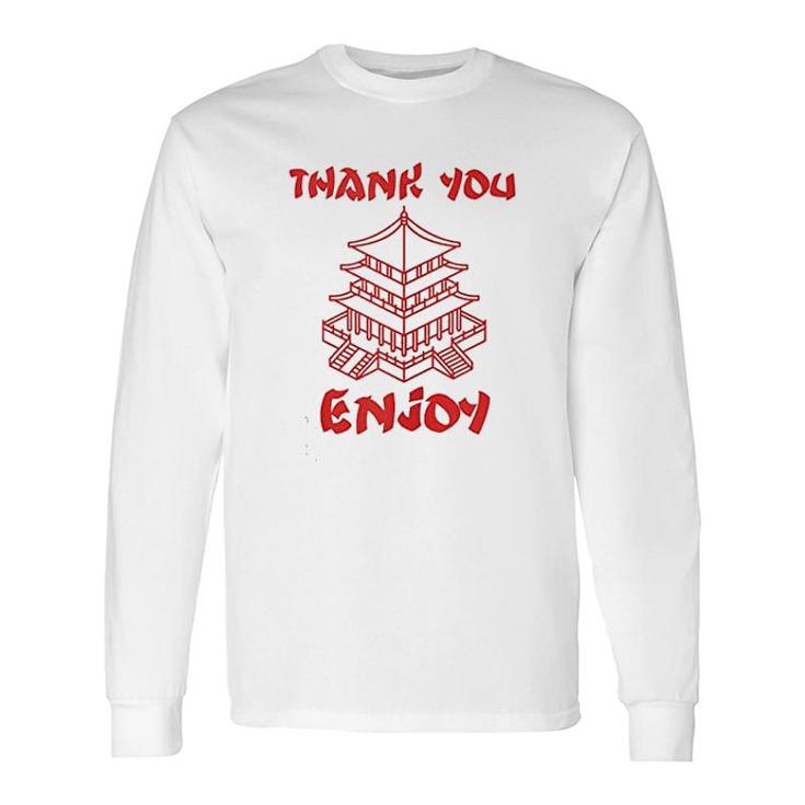 Chinese Food Take Out Box Thank You Enjoy House Cute Red Long Sleeve T-Shirt